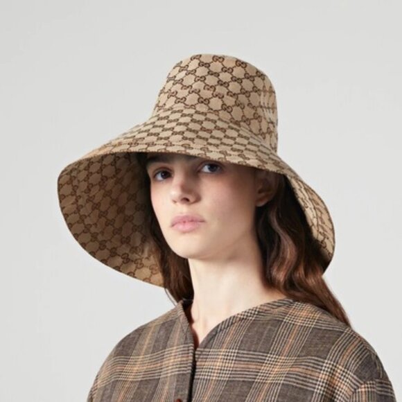GUCCI GG Wide Brim Bucket Hat- Size small -New with tags - Never worn
